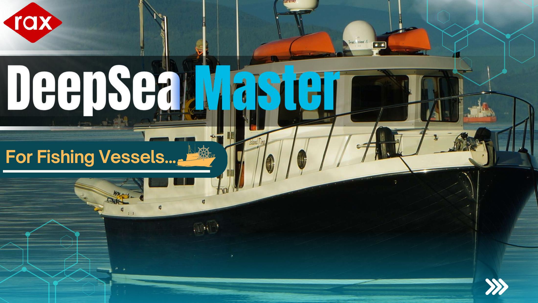 Cover of the DeepSea Master presentation showing a fishing vessel