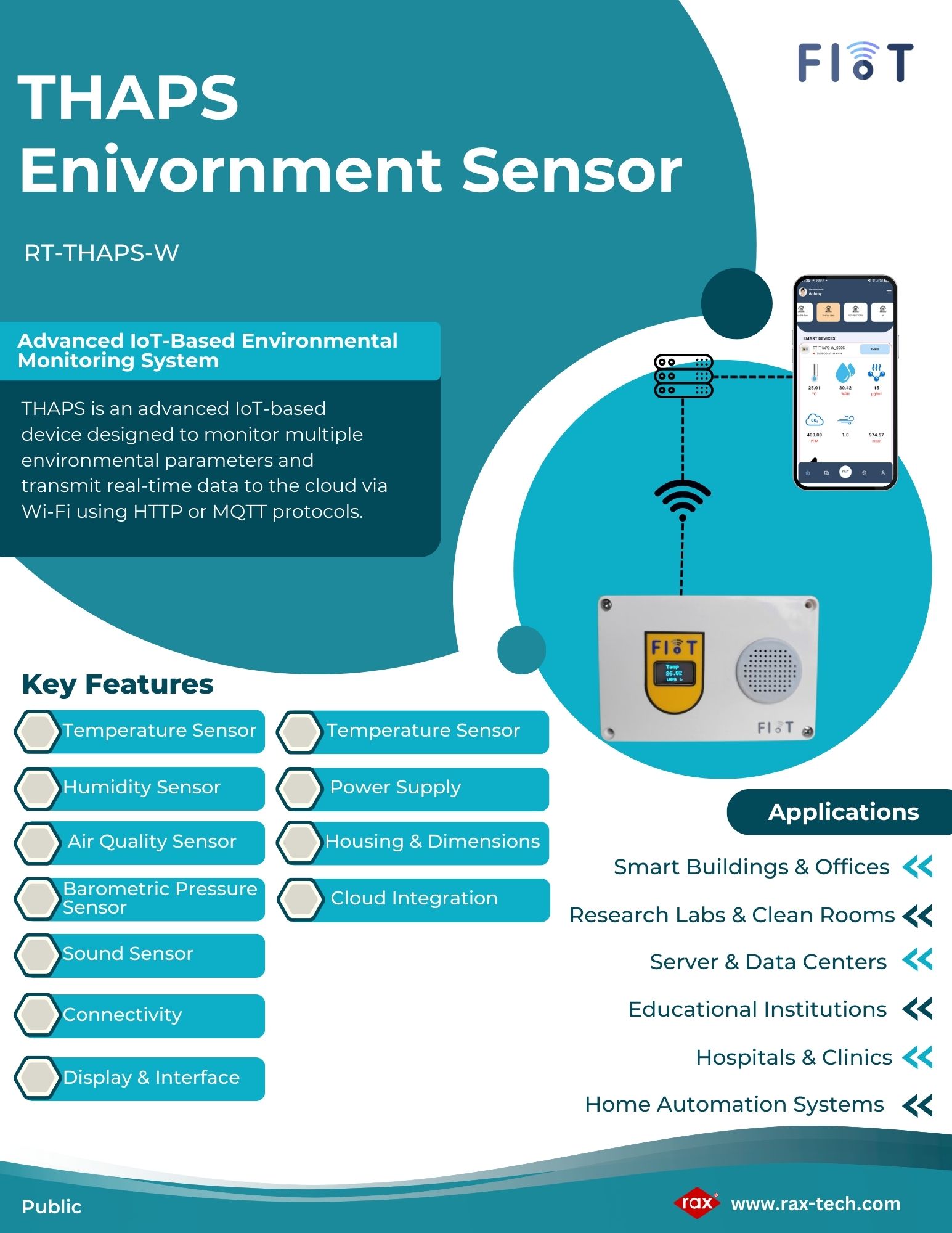 THAPS environment sensor flyer